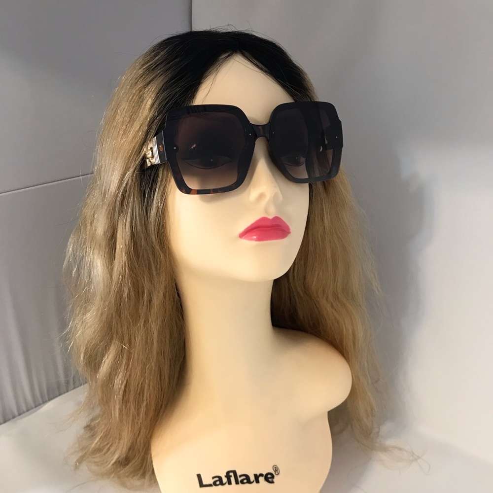 Womens Rectangle Tortoise Sunglasses